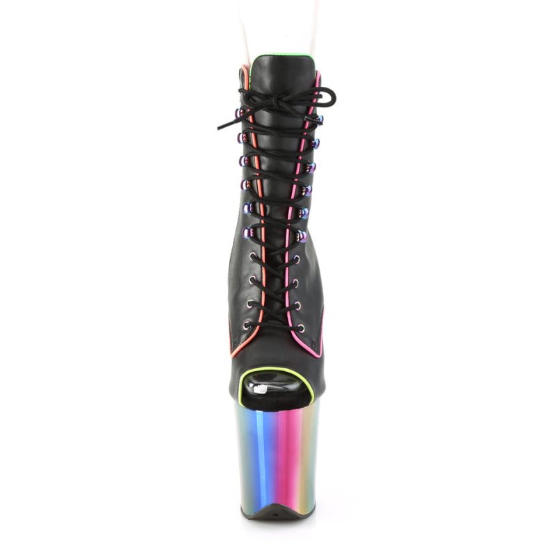 Bottines Pleaser Flamingo-1021RC-02 Femme Noir Multicolore | FRANCE FRDSYPNQ