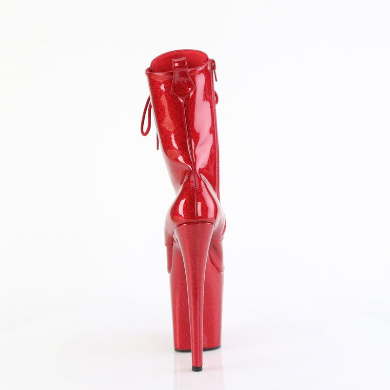 Bottines Pleaser Flamingo-1040GP Femme Rouge | FRANCE FRNOAUYC