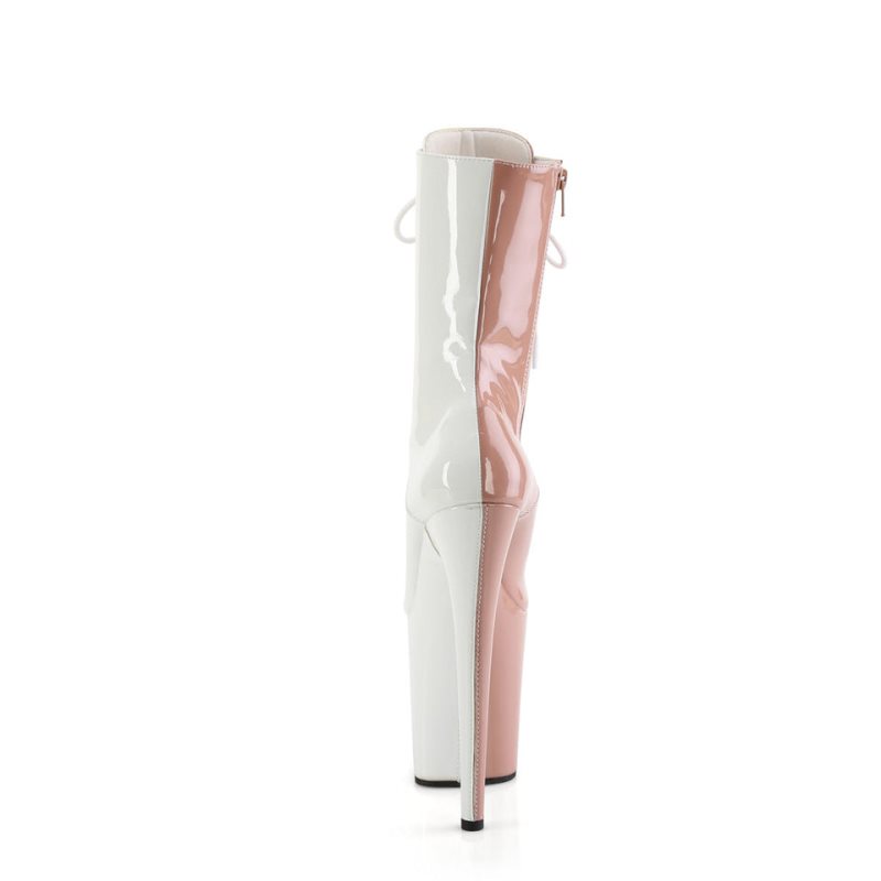 Bottines Pleaser Flamingo-1040TT Femme Rose Blanche | PARIS FRBHQLVG