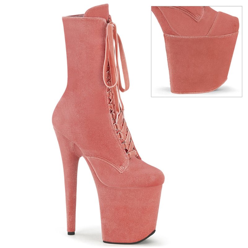 Bottines Pleaser Flamingo-1045VEL Femme Rose | PARIS FRYQHSEU