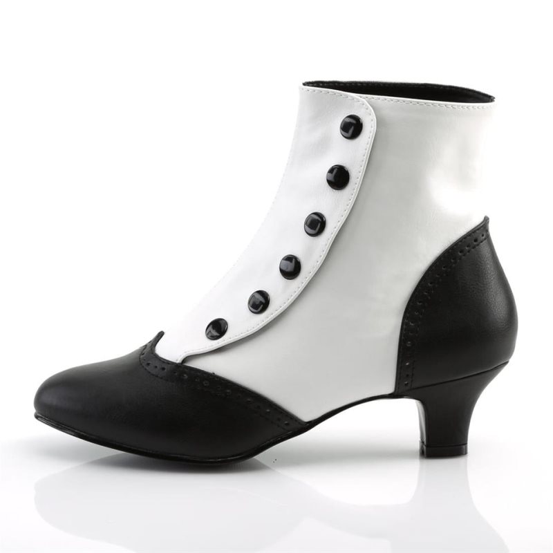 Bottines Pleaser Flora-1023 Vegan Leather Femme Blanche | PARIS FRYQATCN