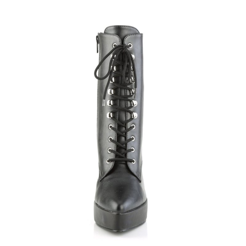 Bottines Pleaser Indulge-1020 Vegan Leather Femme Noir | FRANCE FRPTDBOA