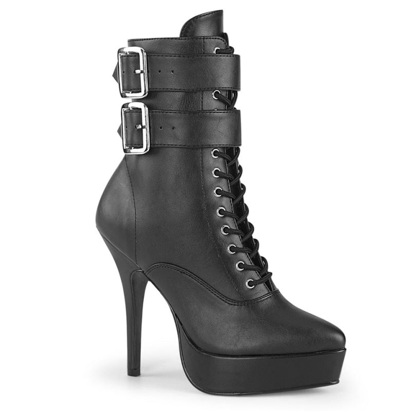 Bottines Pleaser Indulge-1026 Vegan Leather Femme Noir | FRANCE FRDOAXJT