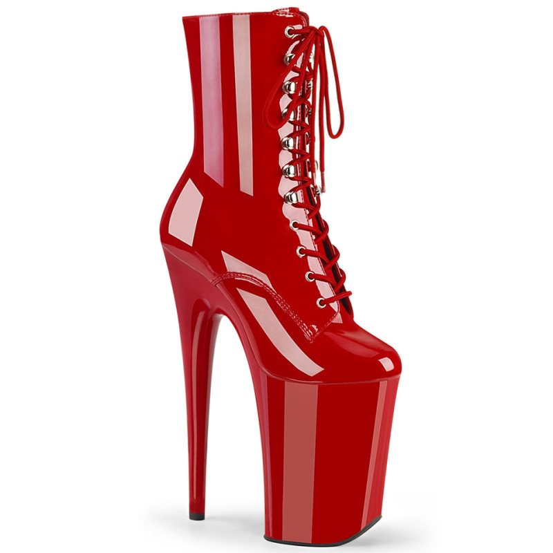 Bottines Pleaser Infinity-1020 Femme Rouge | FRANCE FRSMPJUK