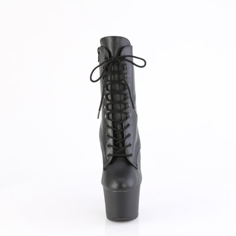 Bottines Pleaser Knucks-1020 Vegan Leather Femme Noir | PARIS FRPYTGCS