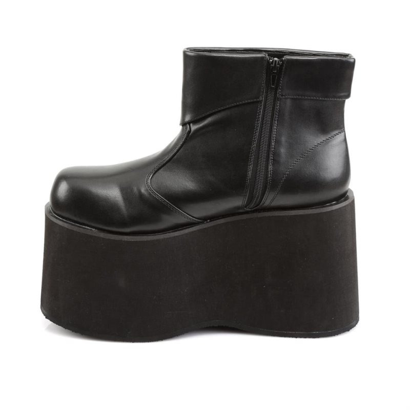 Bottines Pleaser Monster-02 Vegan Leather Femme Noir | FRANCE FRILGPWE