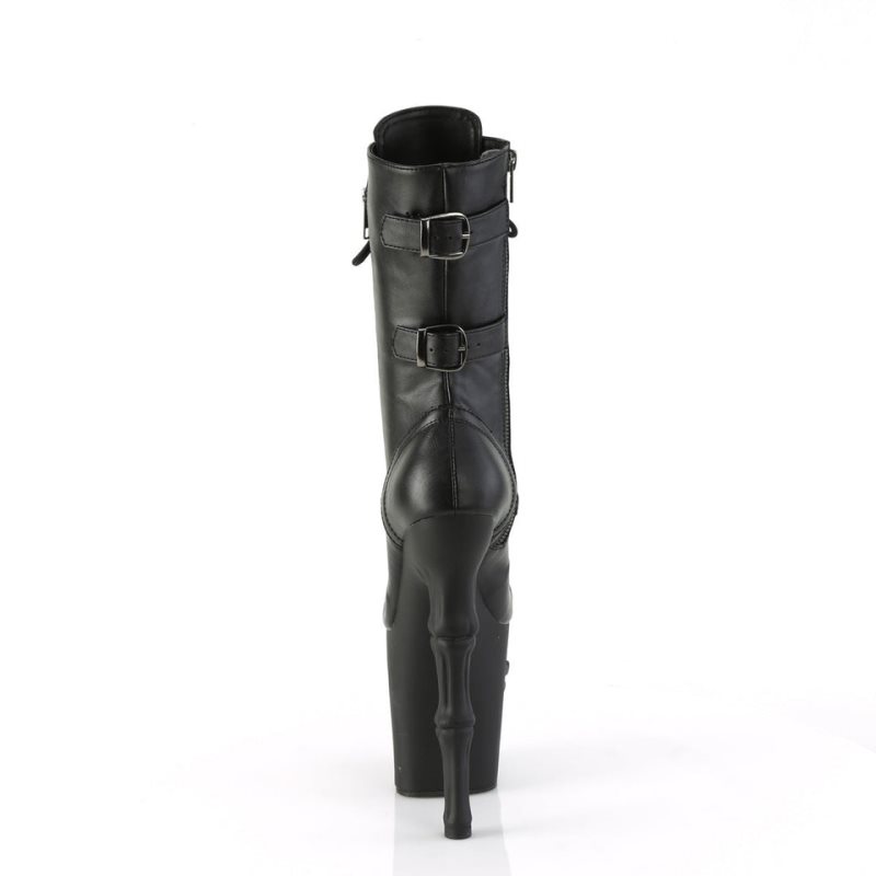 Bottines Pleaser Rapture-1047 Vegan Leather Femme Noir | FRANCE FRQGNZUT