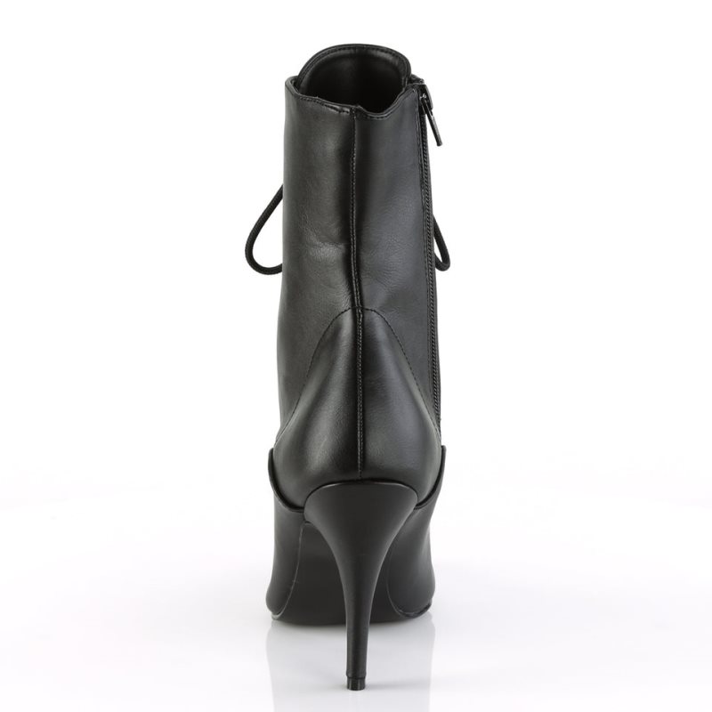 Bottines Pleaser Vanity-1020 Vegan Leather Femme Noir | FRANCE FRGKDCBX