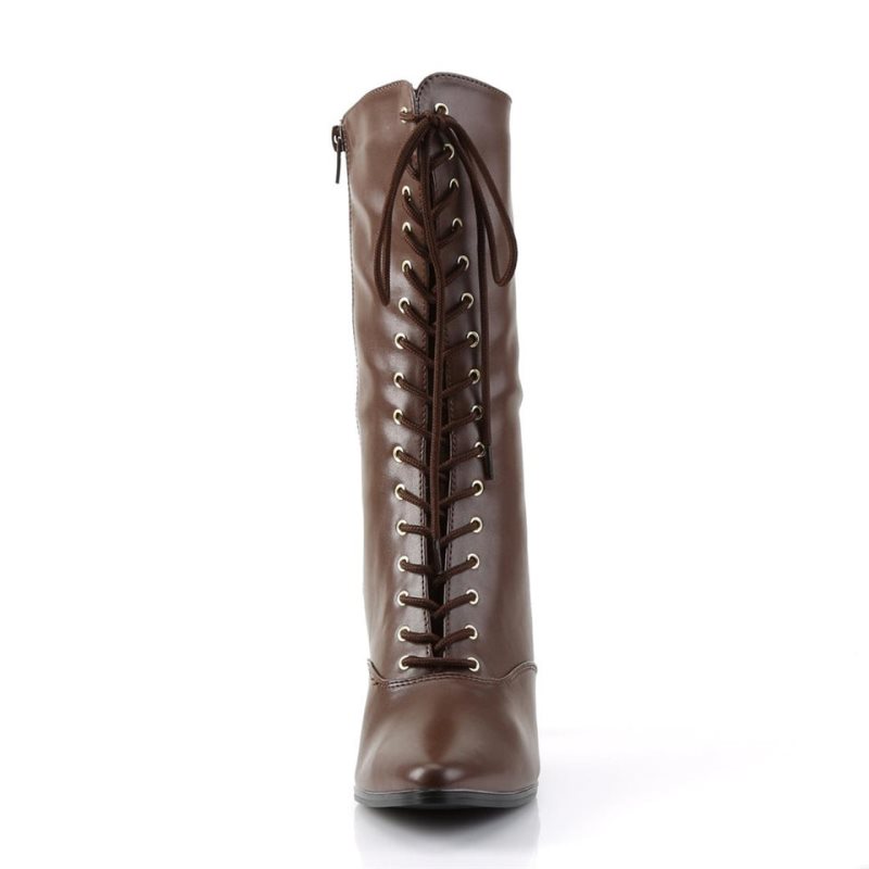 Bottines Pleaser Victorian-120 Femme Marron | PARIS FRVTDPRH