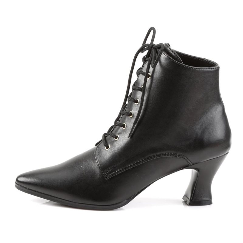 Bottines Pleaser Victorian-35 Femme Noir | FRANCE FRHOKDVC