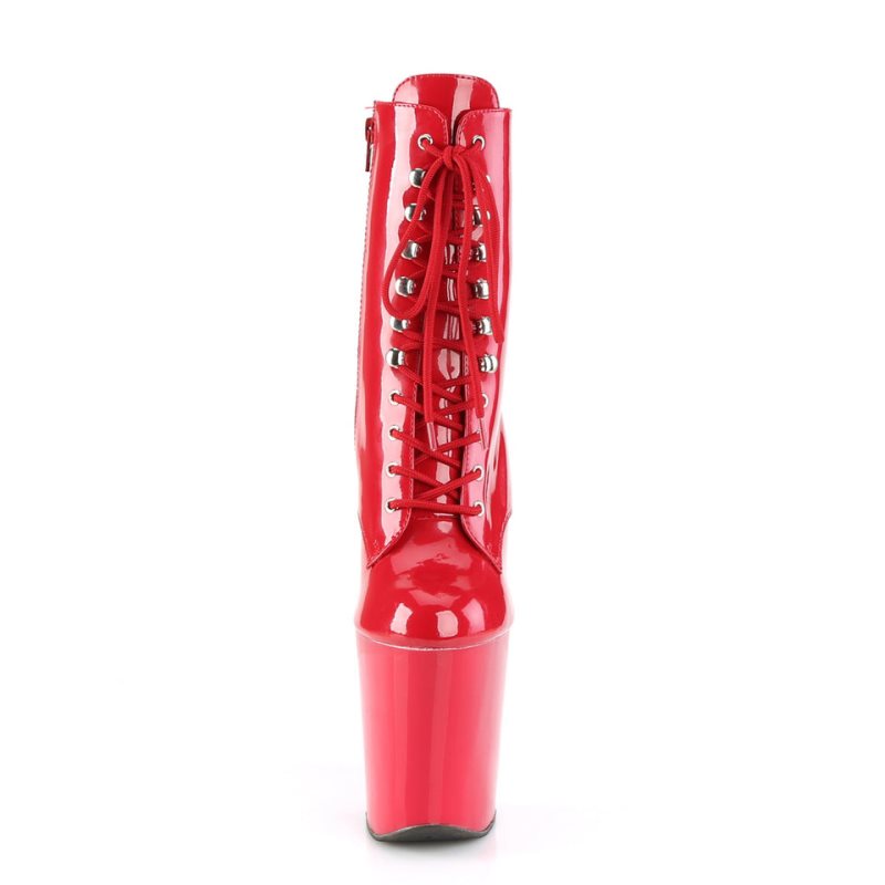 Bottines Pleaser Xtreme-1020 Femme Rouge | FRANCE FRXYHJNT