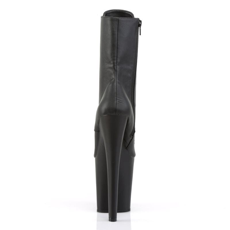 Bottines Pleaser Xtreme-1020 Vegan Leather Femme Noir | FRANCE FRADZNUH