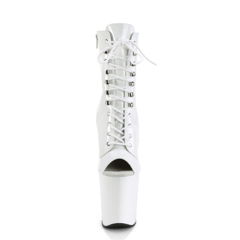 Bottines Pleaser Xtreme-1021 Femme Blanche | FRANCE FRDZQJTW