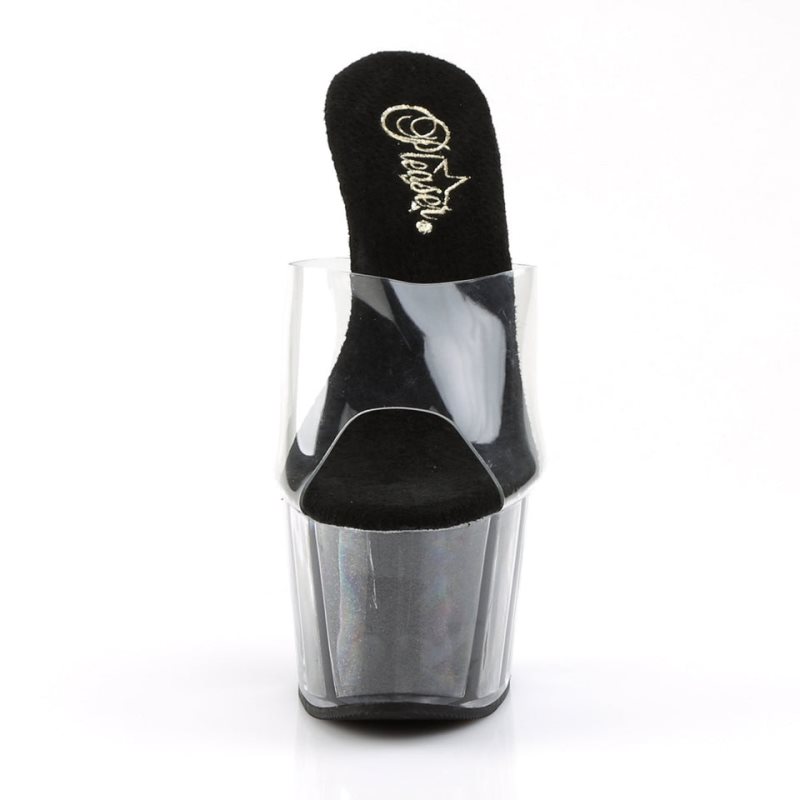 Claquette Plateforme Pleaser Adore-701G Femme Noir | FRANCE FRTXZVKM