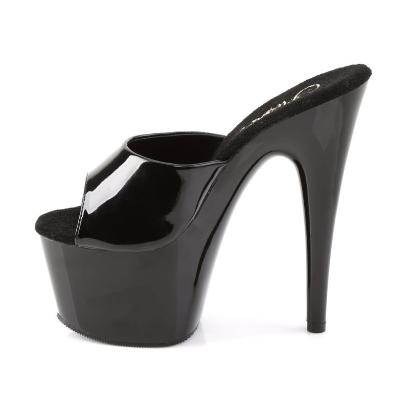 Claquette Plateforme Pleaser Adore-701 Femme Noir | FRANCE FRTKBZRQ