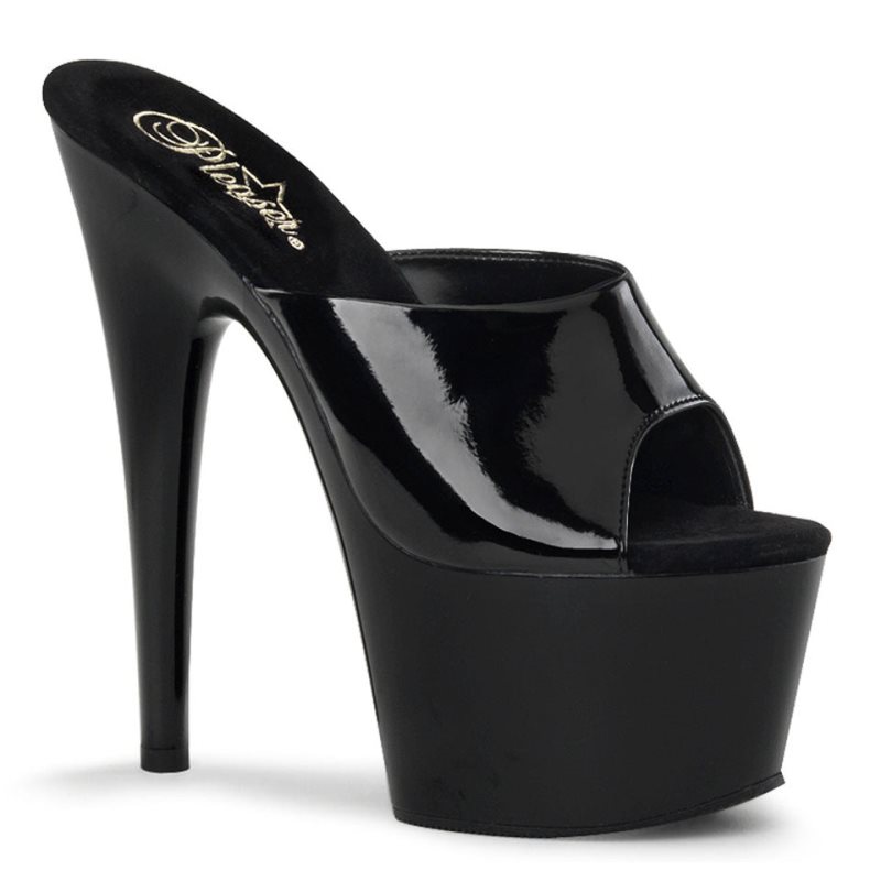 Claquette Plateforme Pleaser Adore-701 Femme Noir | FRANCE FRTKBZRQ