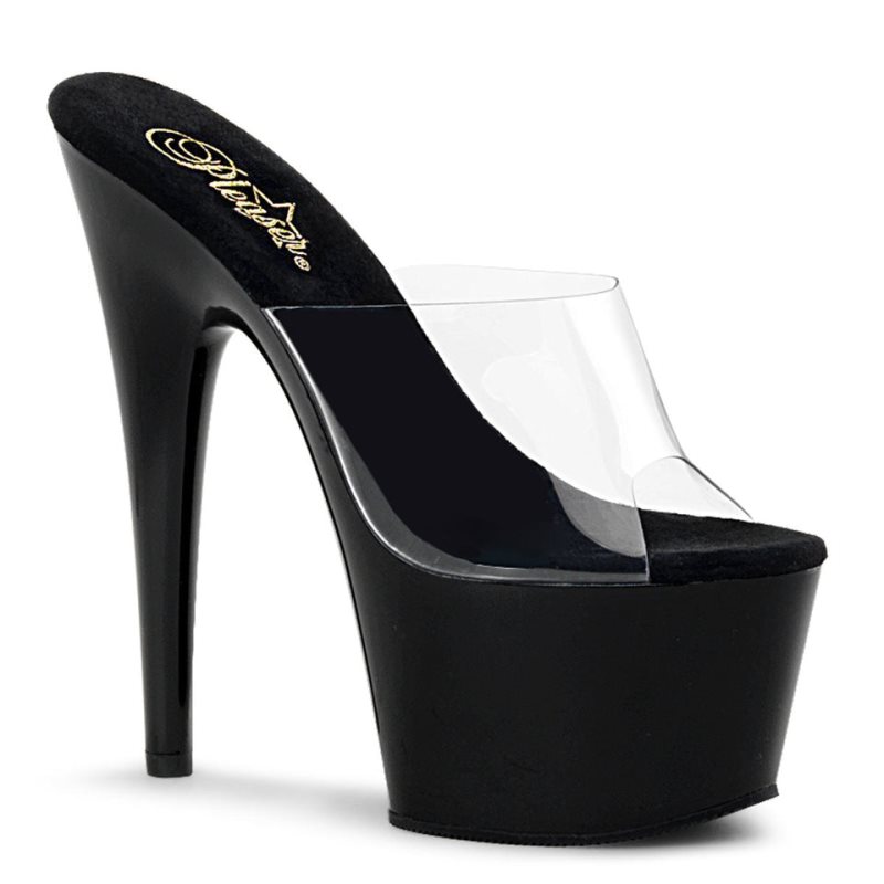 Claquette Plateforme Pleaser Adore-701 Femme Noir | PARIS FRRONDXW