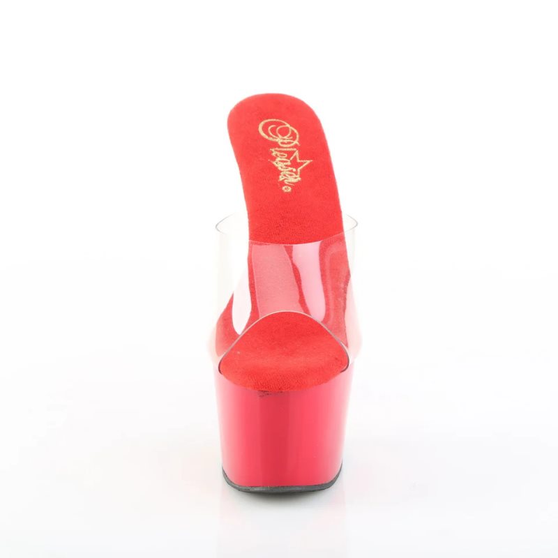 Claquette Plateforme Pleaser Adore-701 Femme Rouge | PARIS FRIJNWHZ