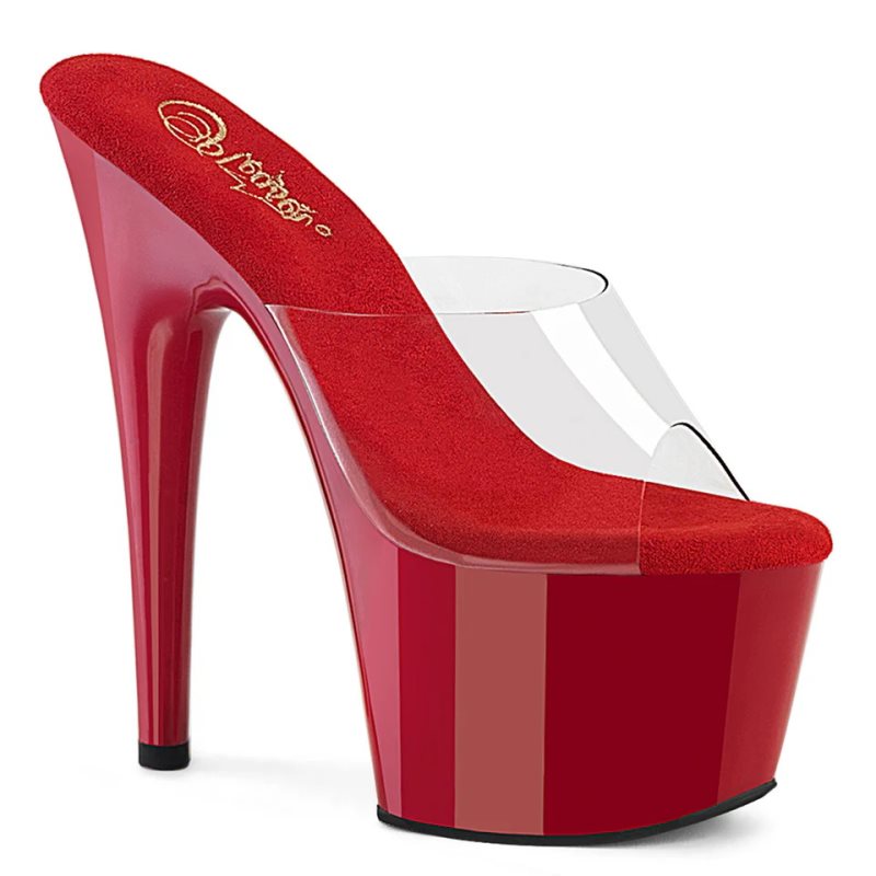 Claquette Plateforme Pleaser Adore-701 Femme Rouge | PARIS FRIJNWHZ