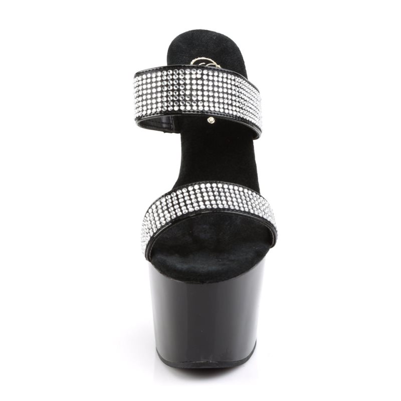 Claquette Plateforme Pleaser Adore-702-2 Femme Noir | PARIS FRKLFEWD