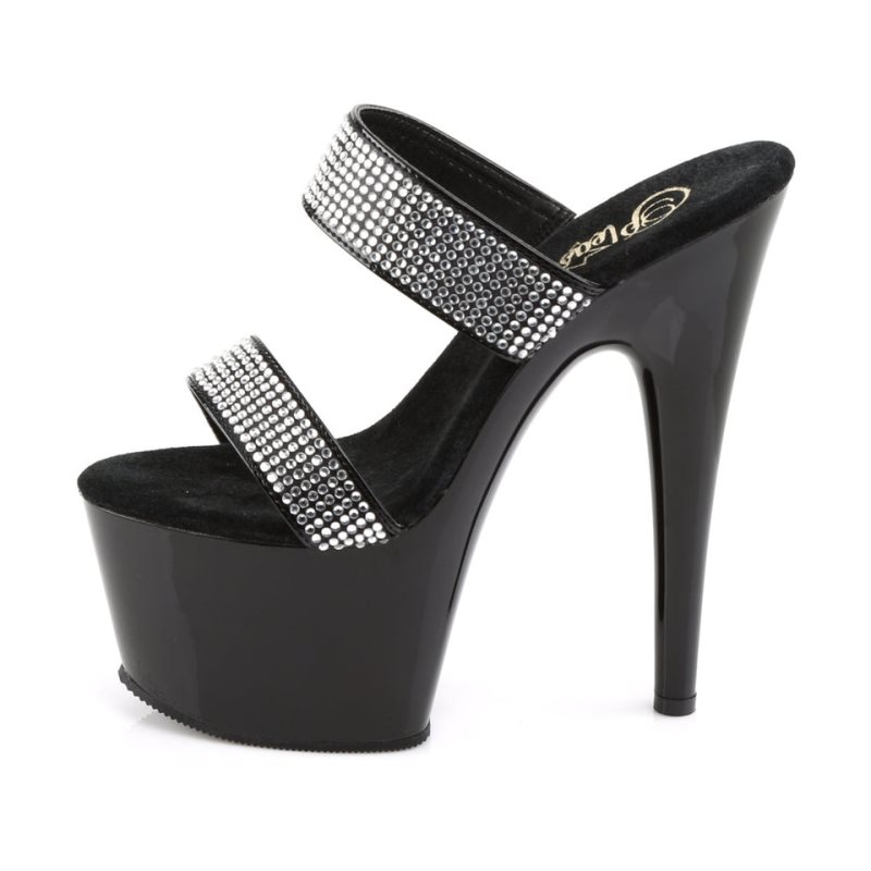 Claquette Plateforme Pleaser Adore-702-2 Femme Noir | PARIS FRKLFEWD