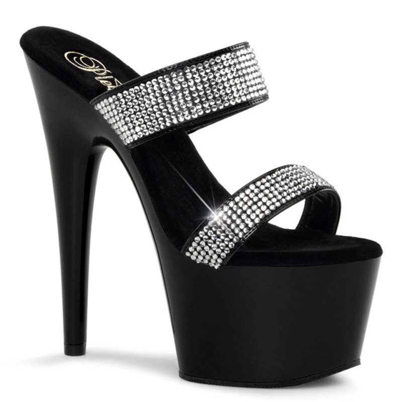 Claquette Plateforme Pleaser Adore-702-2 Femme Noir | PARIS FRKLFEWD