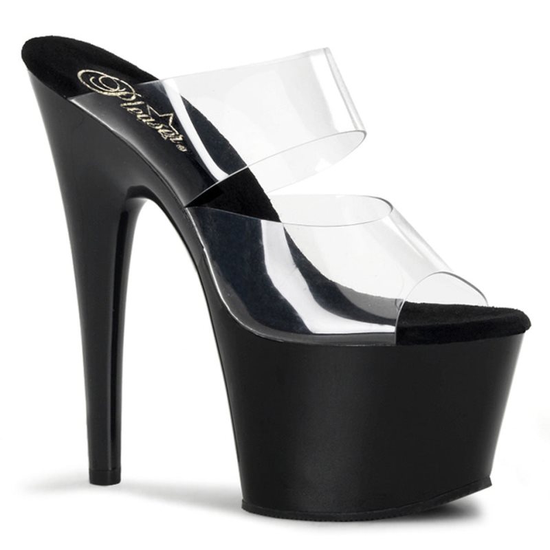 Claquette Plateforme Pleaser Adore-702 Femme Noir | PARIS FRAJESUN