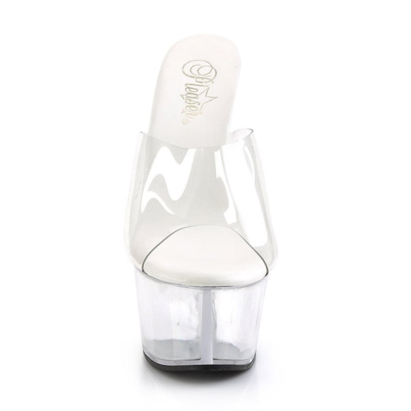 Claquette Plateforme Pleaser Aspire-601 Femme Clear | PARIS FROWNYRD