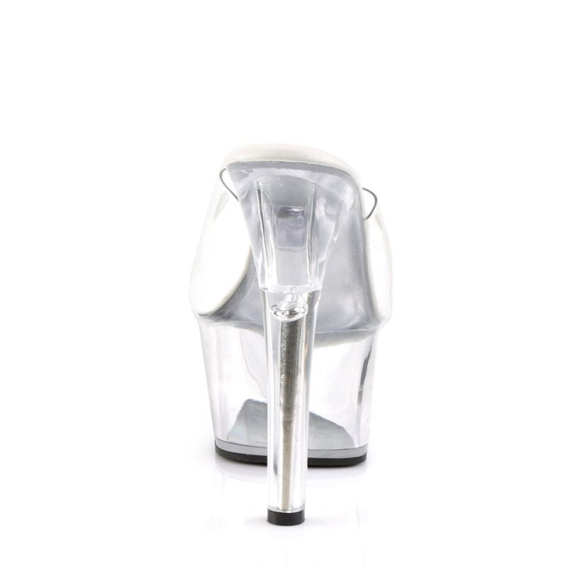 Claquette Plateforme Pleaser Aspire-601 Femme Clear | PARIS FROWNYRD