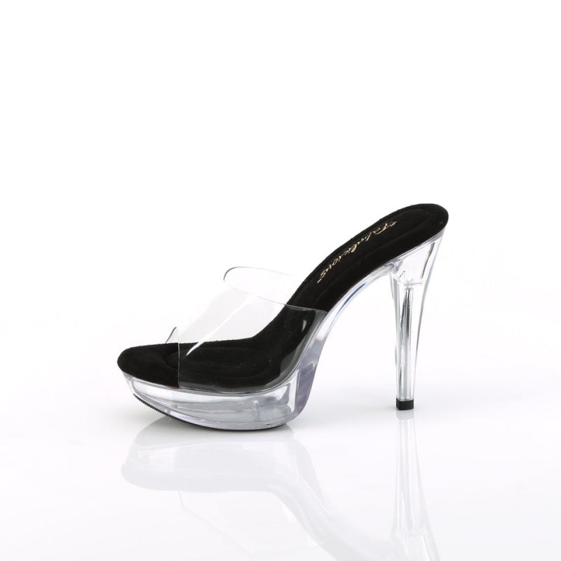 Claquette Plateforme Pleaser Cocktail-501 Femme Noir | FRANCE FRGQZTCJ