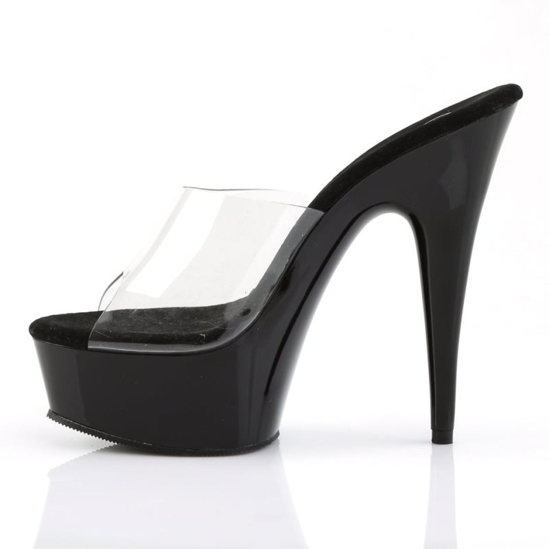 Claquette Plateforme Pleaser Delight-601 Femme Noir | PARIS FRAHXLTO