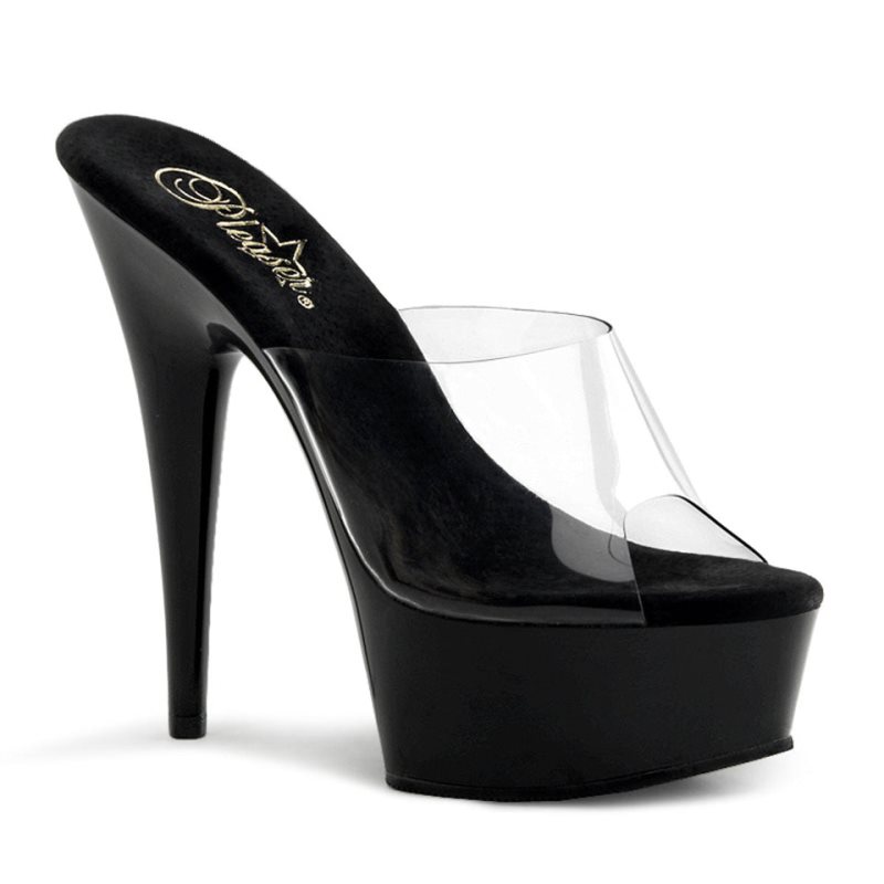 Claquette Plateforme Pleaser Delight-601 Femme Noir | PARIS FRAHXLTO