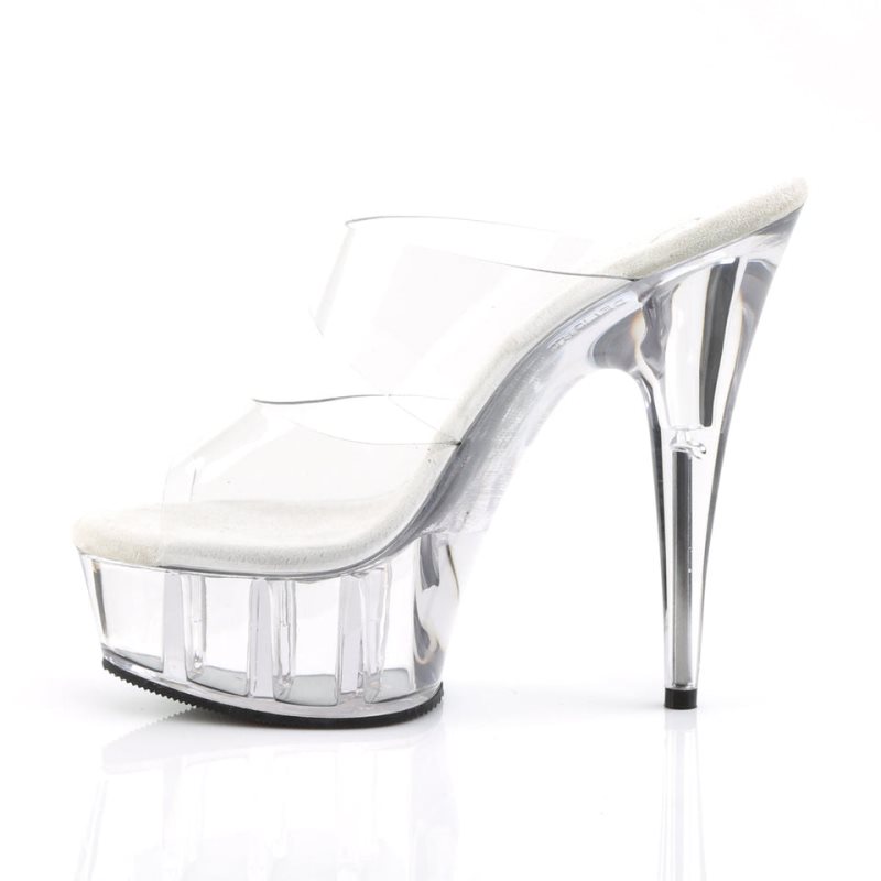 Claquette Plateforme Pleaser Delight-602 Femme Clear | FRANCE FRWFEIPG