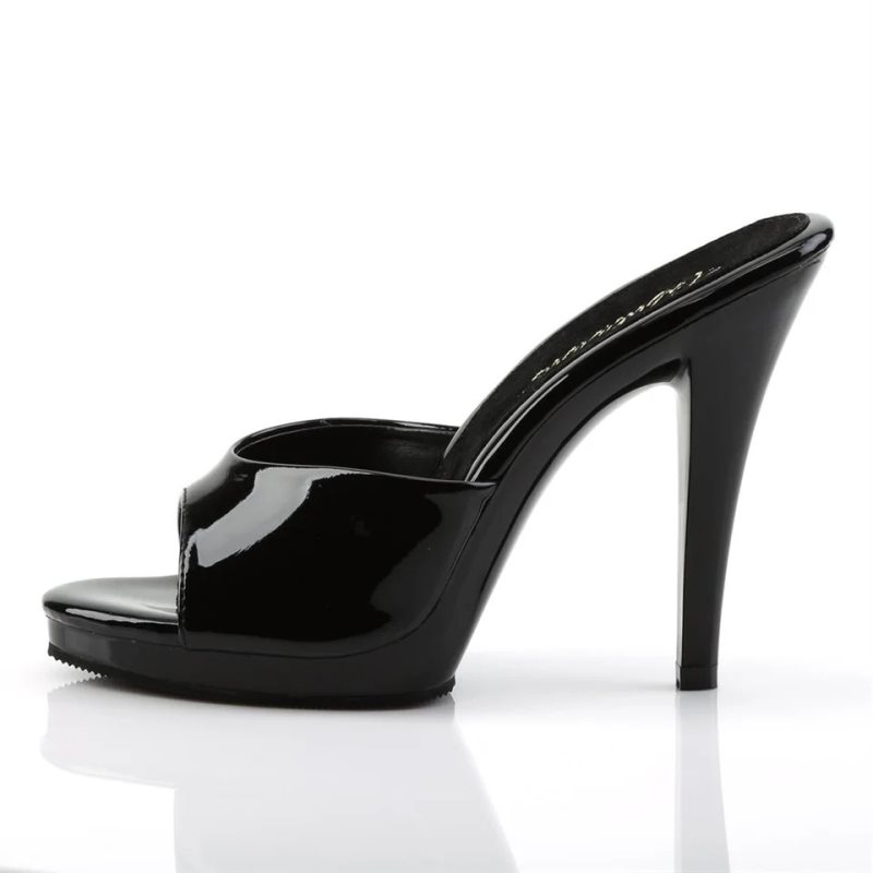 Claquette Plateforme Pleaser Flair-401-2 Femme Noir | PARIS FRTGOSQR