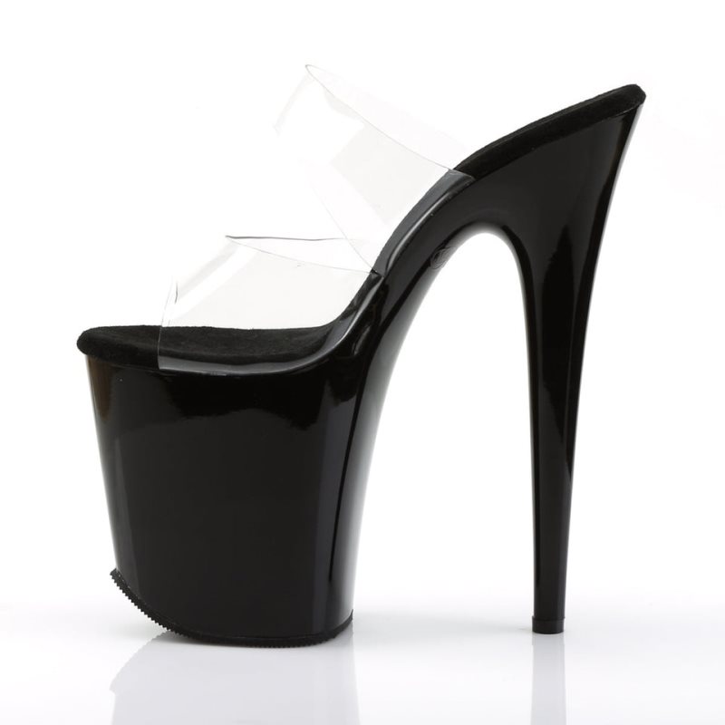 Claquette Plateforme Pleaser Flamingo-802 Femme Noir | PARIS FRVJORHW