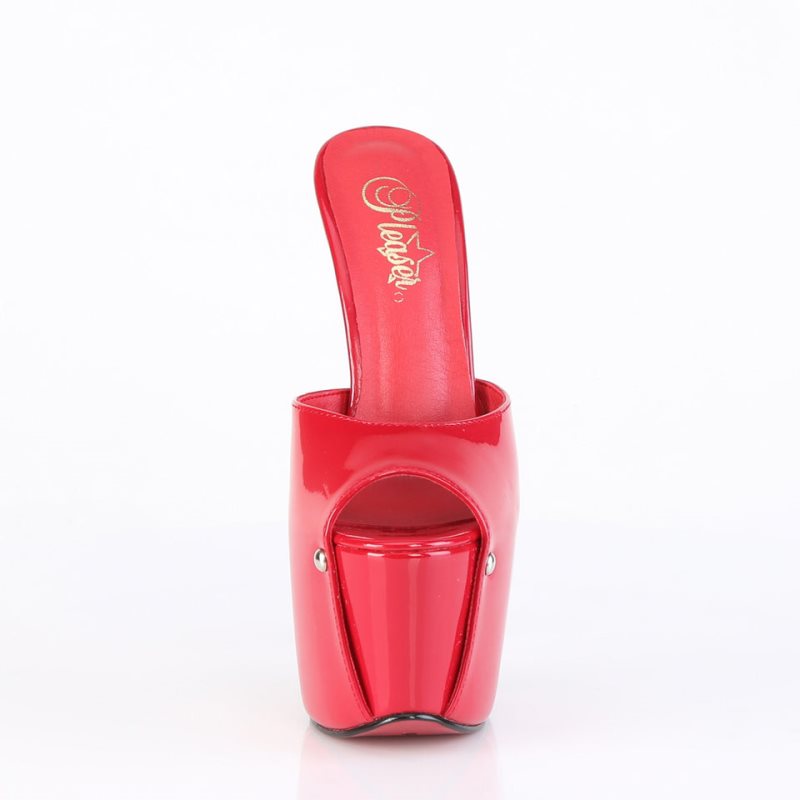 Claquette Plateforme Pleaser Jubilant-01 Femme Rouge | PARIS FRCMRGOW