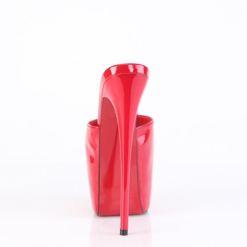 Claquette Plateforme Pleaser Jubilant-01 Femme Rouge | PARIS FRCMRGOW