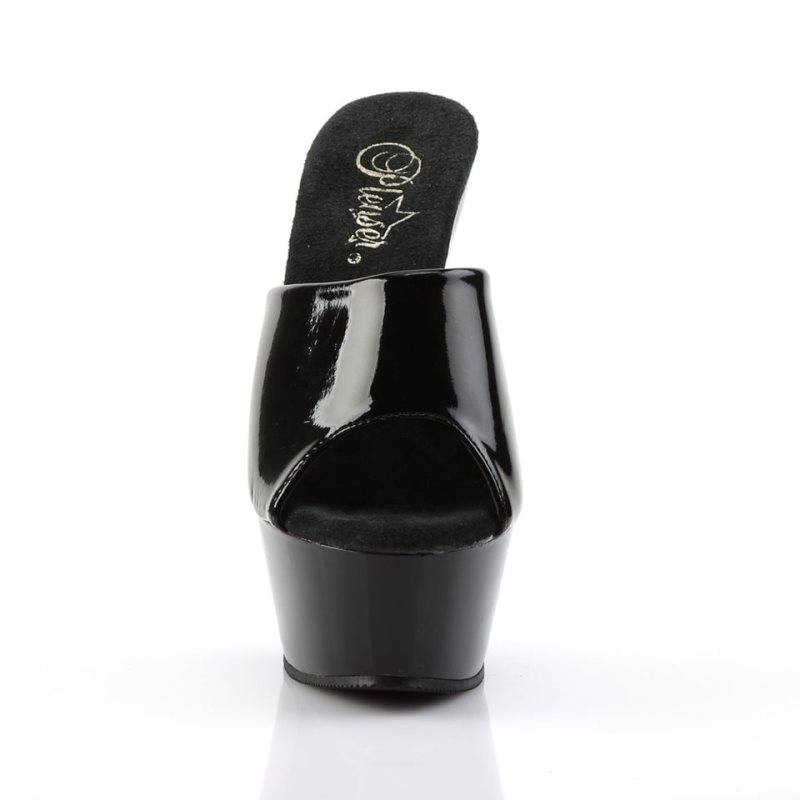 Claquette Plateforme Pleaser Kiss-201 Femme Noir | FRANCE FRNKXGBV