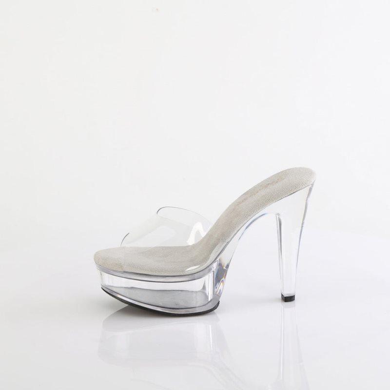 Claquette Plateforme Pleaser Martini-501 Femme Clear | PARIS FRRSGAZL