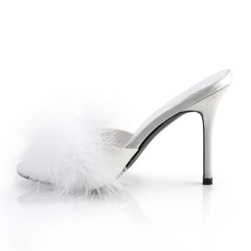 Claquette Pleaser Classique-01F Femme Blanche | FRANCE FRAFZYVK