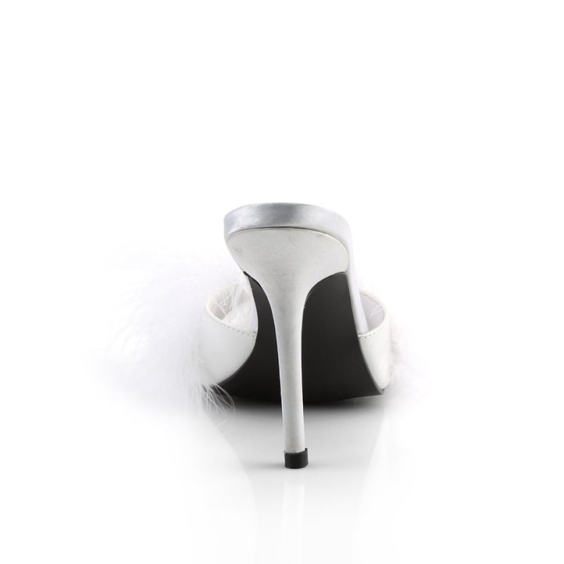 Claquette Pleaser Classique-01F Femme Blanche | FRANCE FRAFZYVK