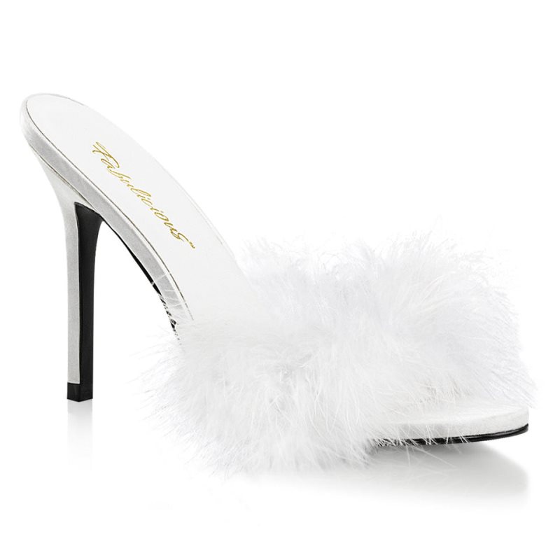 Claquette Pleaser Classique-01F Femme Blanche | FRANCE FRAFZYVK