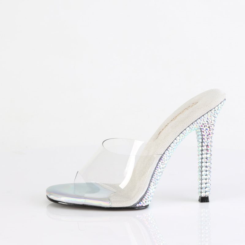 Claquette Pleaser Gala-01DML Femme Argent | FRANCE FRCYQZRX