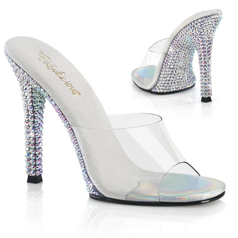 Claquette Pleaser Gala-01DML Femme Argent | FRANCE FRCYQZRX