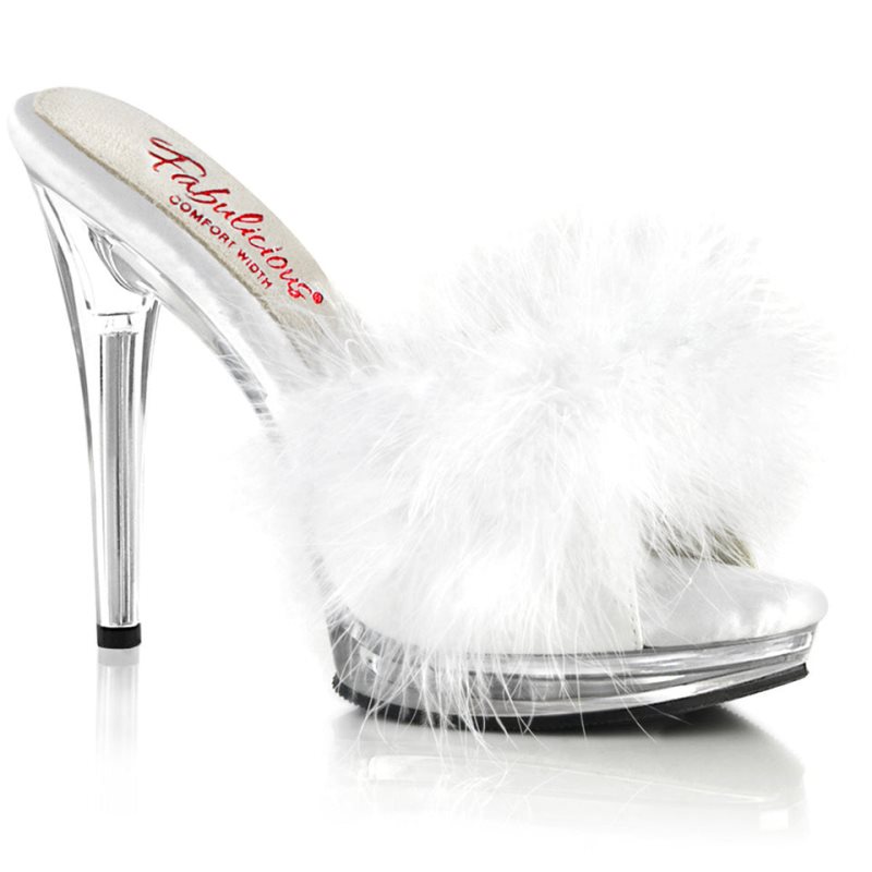 Claquette Pleaser Glory-501F-8 Femme Blanche | FRANCE FRRTKHUZ