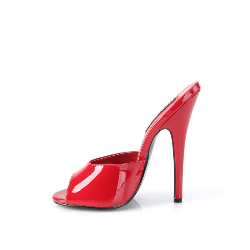 Mules Pleaser Domina-101 Femme Rouge | PARIS FRKDWHTJ