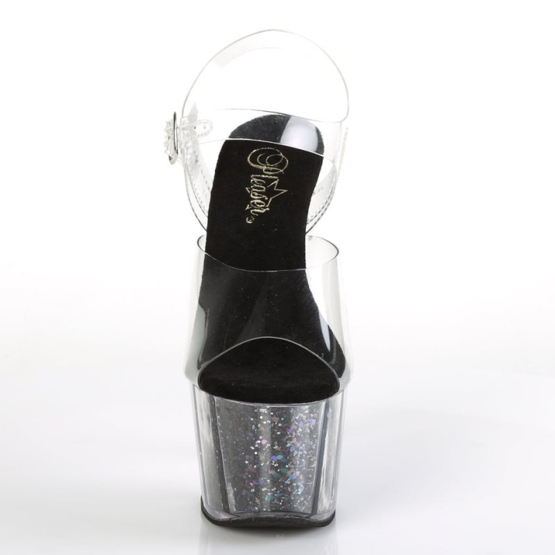 Talons Pleaser Adore-708CG Femme Noir | PARIS FRPHNFOE