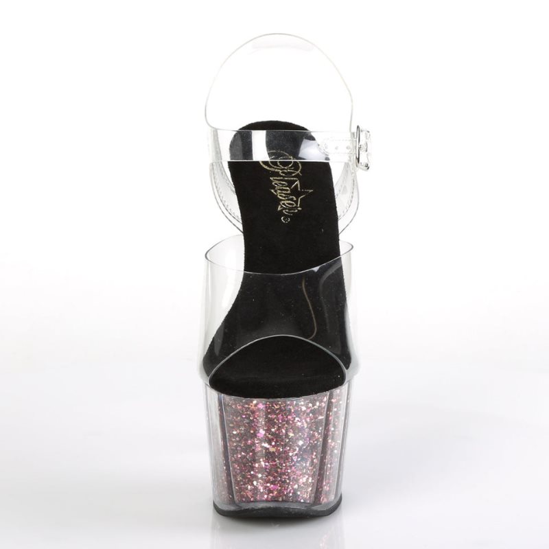 Talons Pleaser Adore-708CG Femme Rose | FRANCE FRGMBUTX