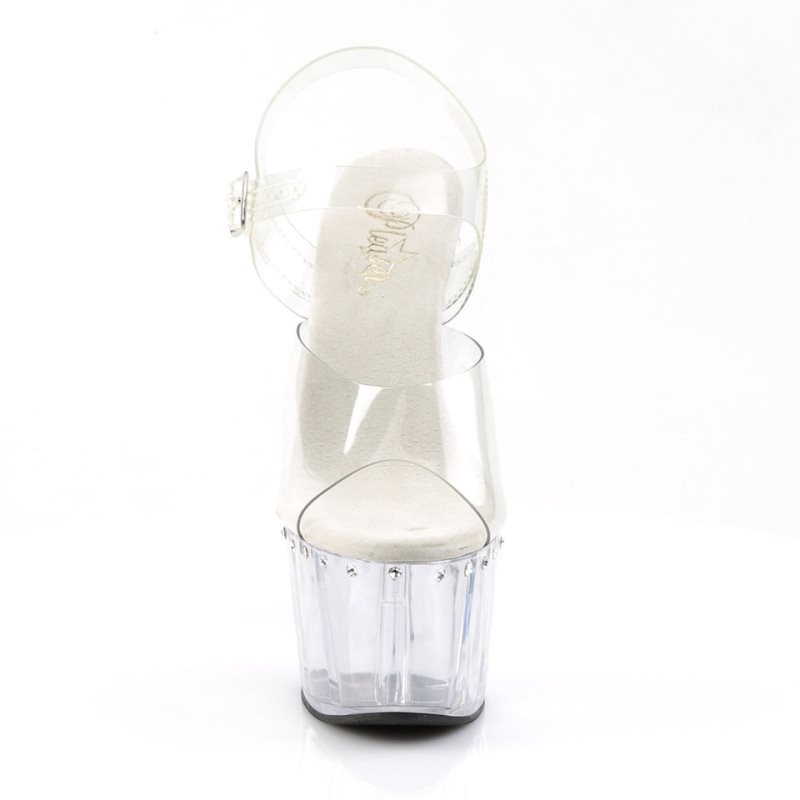 Talons Pleaser Adore-708LS Femme Clear | FRANCE FRXMBDSY