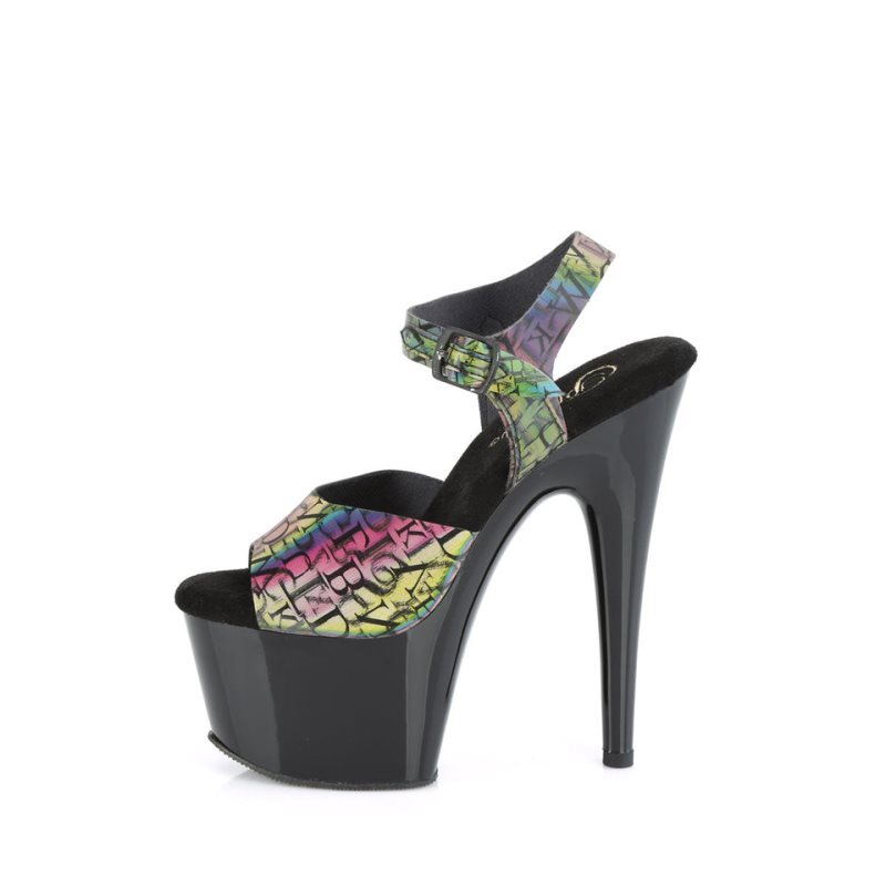 Talons Pleaser Adore-708N-LTP Femme Vert Noir | PARIS FRMFBQGO